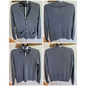 Set of 2 Banana Republic 100% Extra Fine Merino Wool by Baruffa Sweaters Mens L